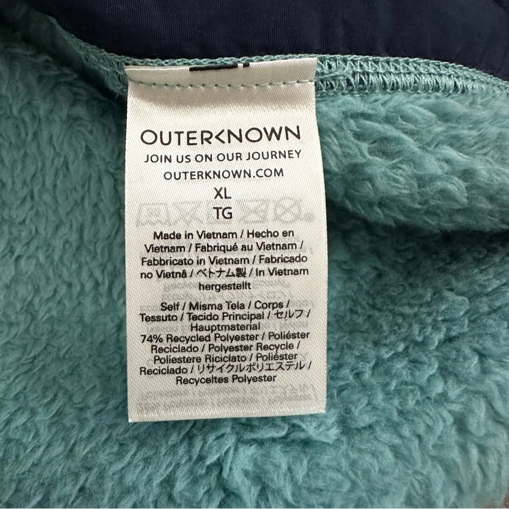 Outerknown Skyline Fleece Sherpa Shirt Jacket Mens XL Blue